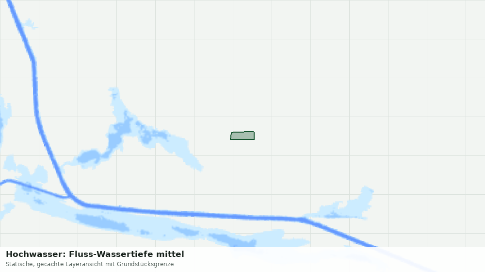 Statische Kartenansicht: Hochwasser: Fluss-Wassertiefe mittel