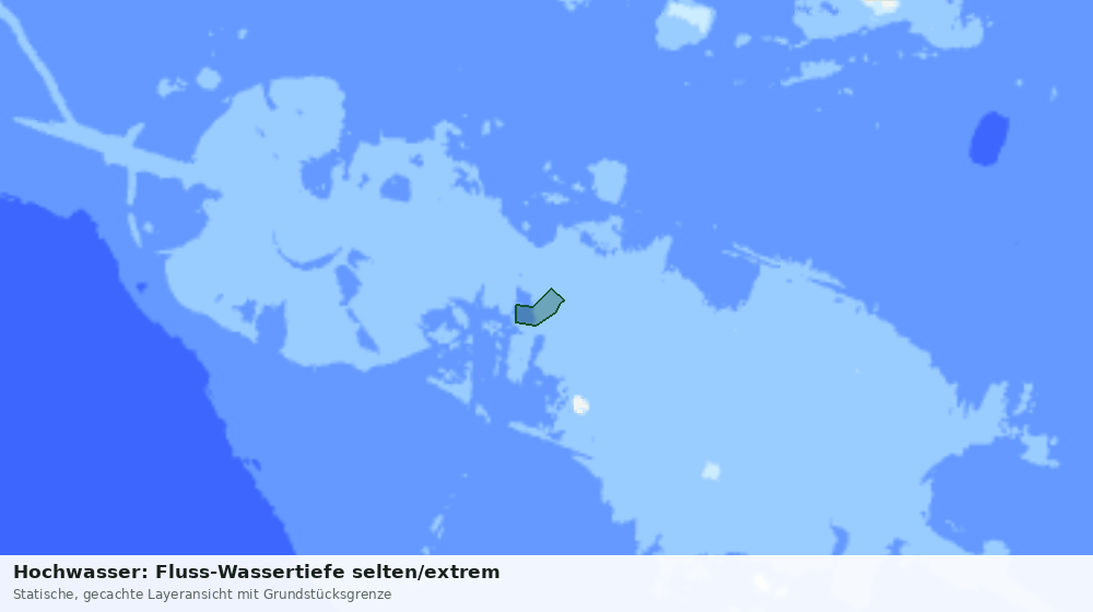 Statische Kartenansicht: Hochwasser: Fluss-Wassertiefe selten/extrem