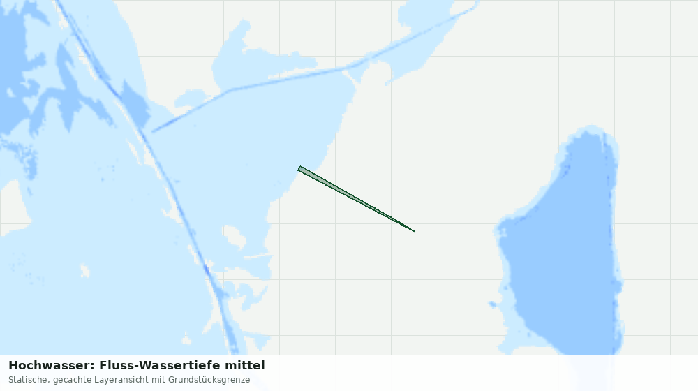 Statische Kartenansicht: Hochwasser: Fluss-Wassertiefe mittel