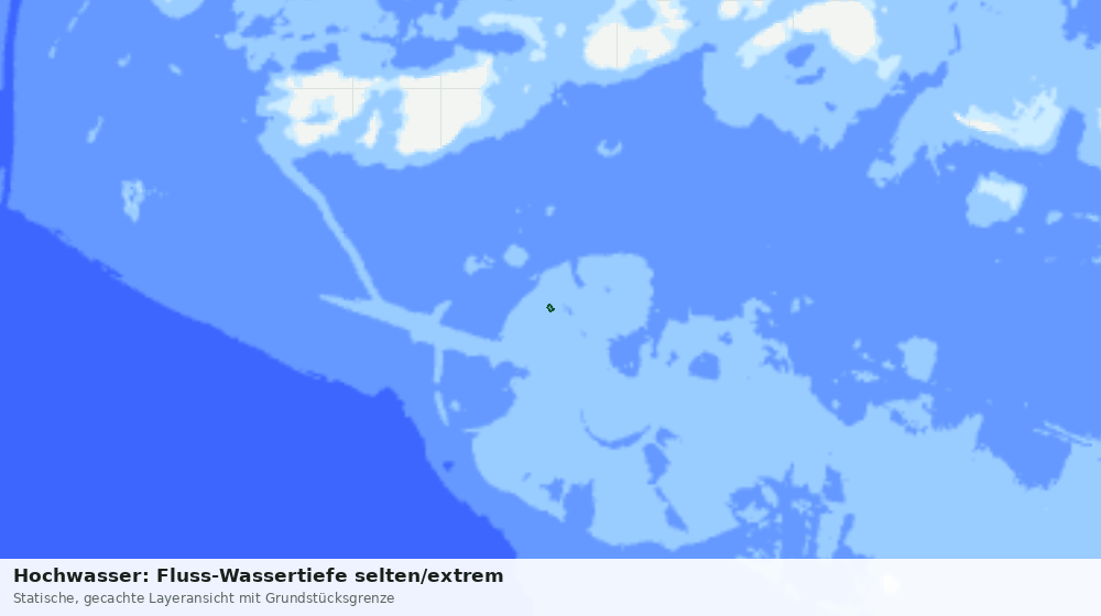 Statische Kartenansicht: Hochwasser: Fluss-Wassertiefe selten/extrem