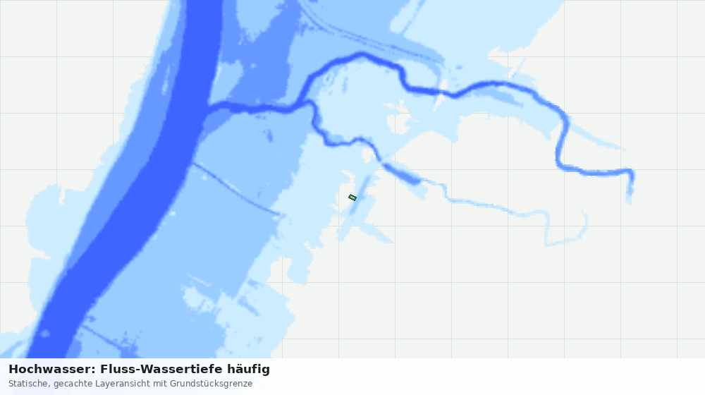 Statische Kartenansicht: Hochwasser: Fluss-Wassertiefe häufig