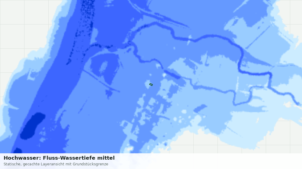 Statische Kartenansicht: Hochwasser: Fluss-Wassertiefe mittel