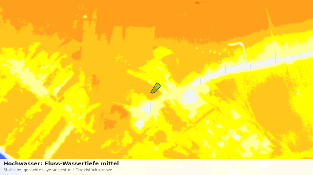 Statische Kartenansicht: Hochwasser: Fluss-Wassertiefe mittel