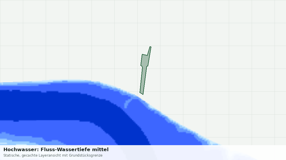Statische Kartenansicht: Hochwasser: Fluss-Wassertiefe mittel