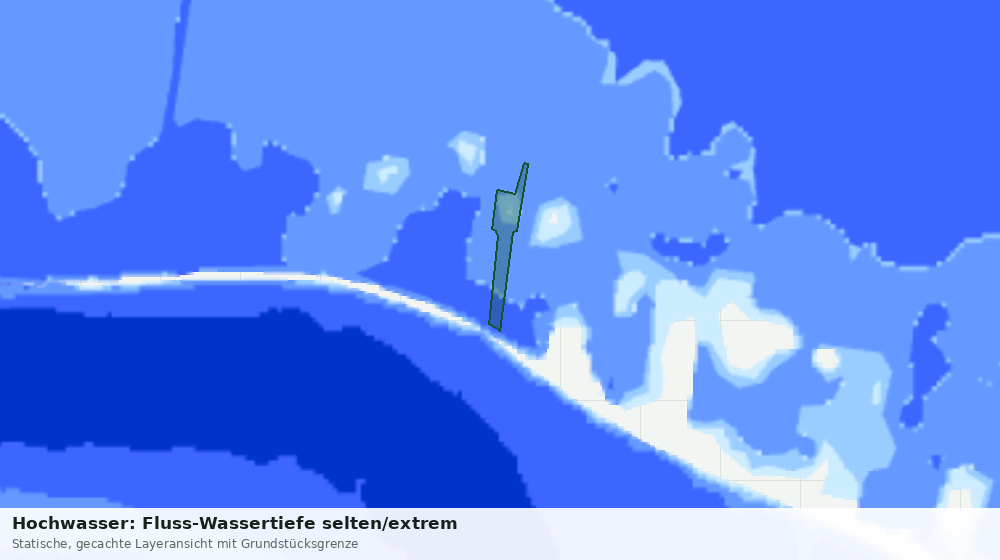Statische Kartenansicht: Hochwasser: Fluss-Wassertiefe selten/extrem