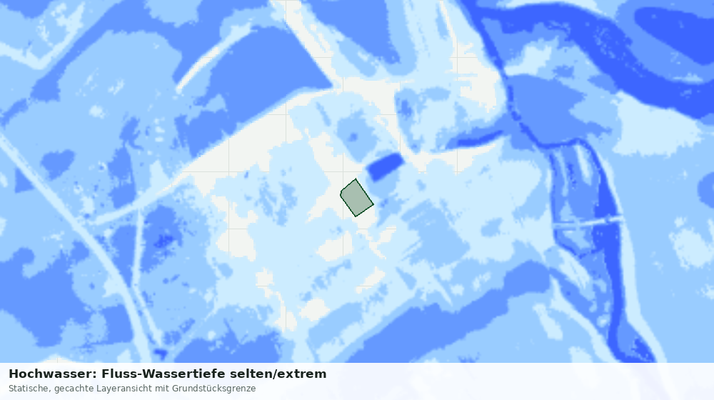 Statische Kartenansicht: Hochwasser: Fluss-Wassertiefe selten/extrem