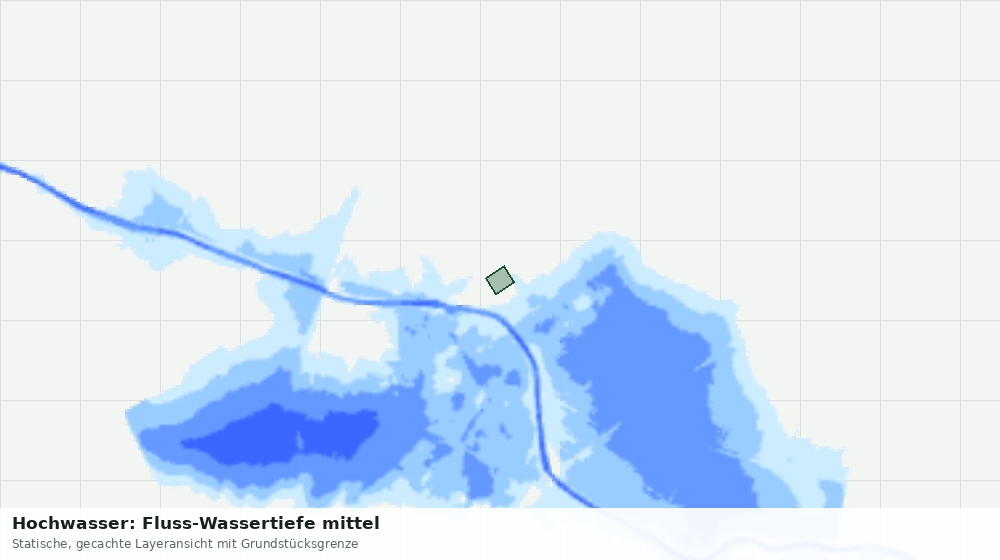 Statische Kartenansicht: Hochwasser: Fluss-Wassertiefe mittel