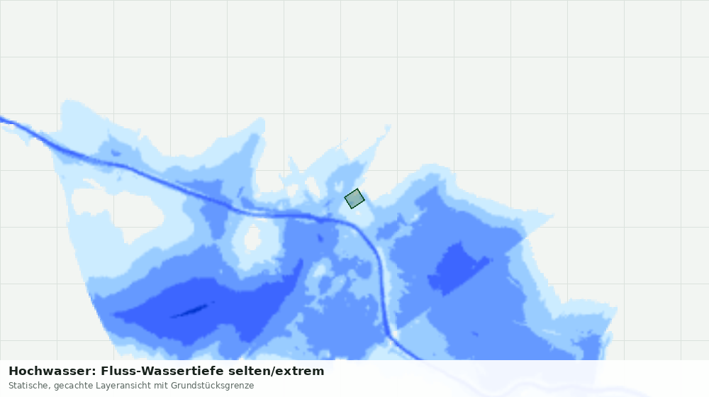 Statische Kartenansicht: Hochwasser: Fluss-Wassertiefe selten/extrem