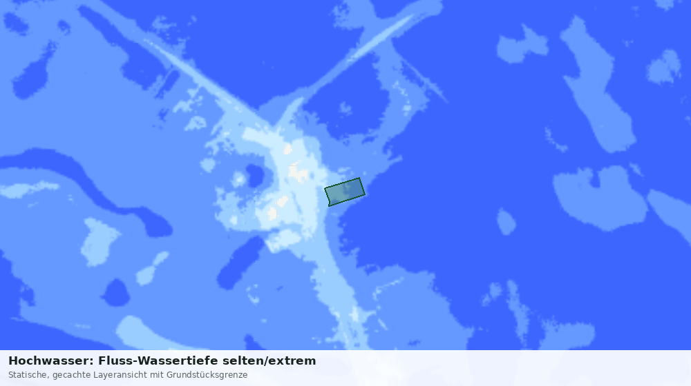 Statische Kartenansicht: Hochwasser: Fluss-Wassertiefe selten/extrem