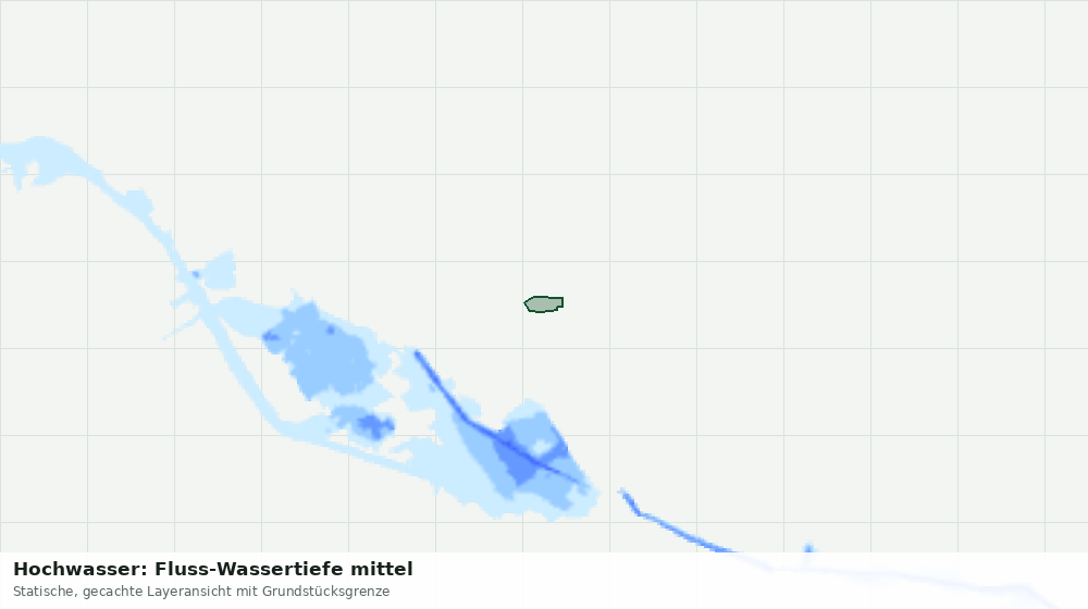Statische Kartenansicht: Hochwasser: Fluss-Wassertiefe mittel