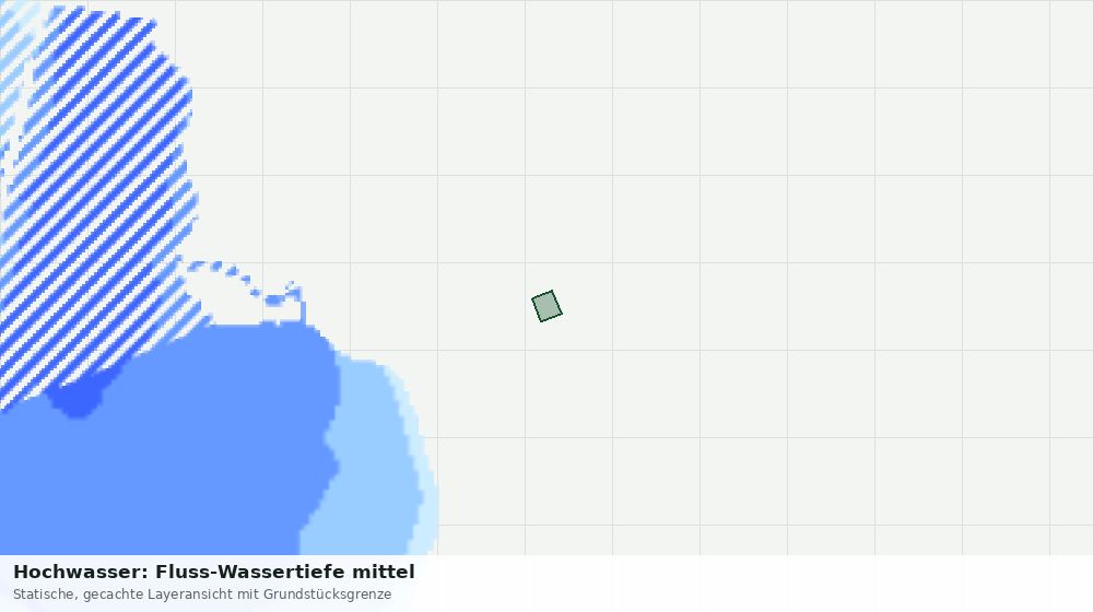 Statische Kartenansicht: Hochwasser: Fluss-Wassertiefe mittel