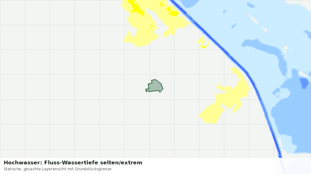 Statische Kartenansicht: Hochwasser: Fluss-Wassertiefe selten/extrem