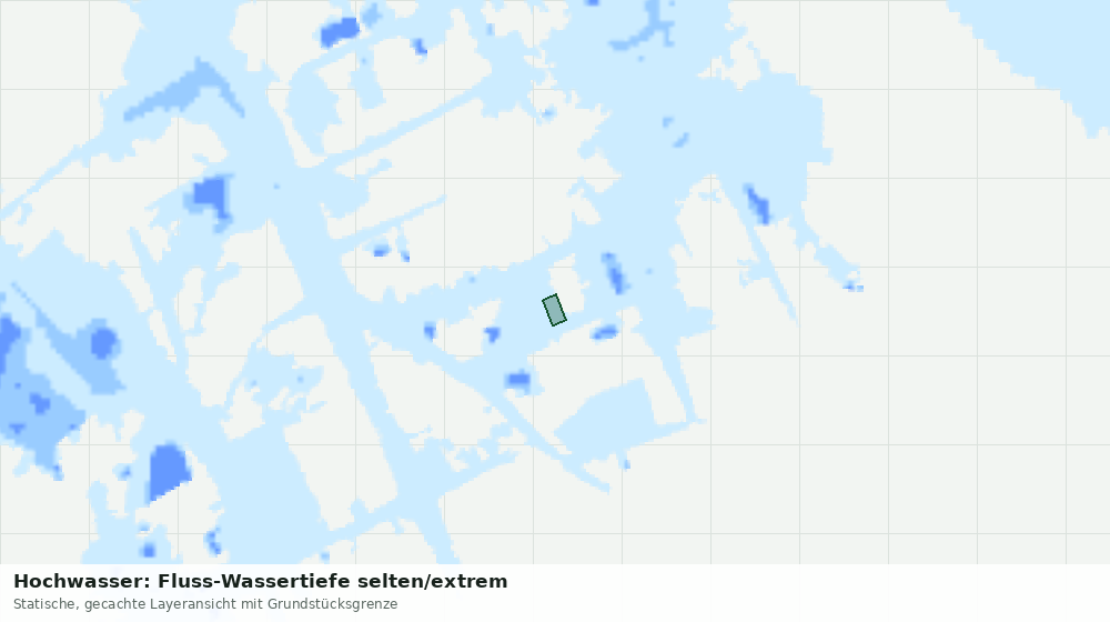 Statische Kartenansicht: Hochwasser: Fluss-Wassertiefe selten/extrem