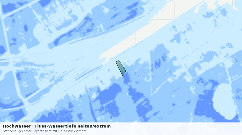 Statische Kartenansicht: Hochwasser: Fluss-Wassertiefe selten/extrem