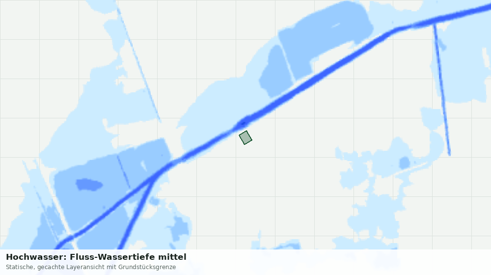 Statische Kartenansicht: Hochwasser: Fluss-Wassertiefe mittel