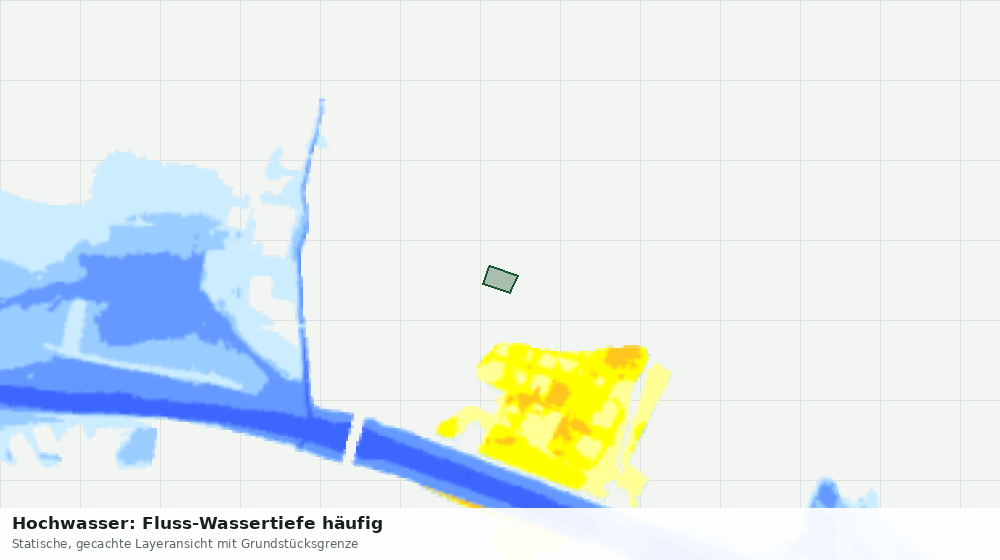 Statische Kartenansicht: Hochwasser: Fluss-Wassertiefe häufig