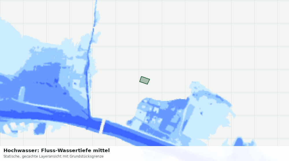 Statische Kartenansicht: Hochwasser: Fluss-Wassertiefe mittel