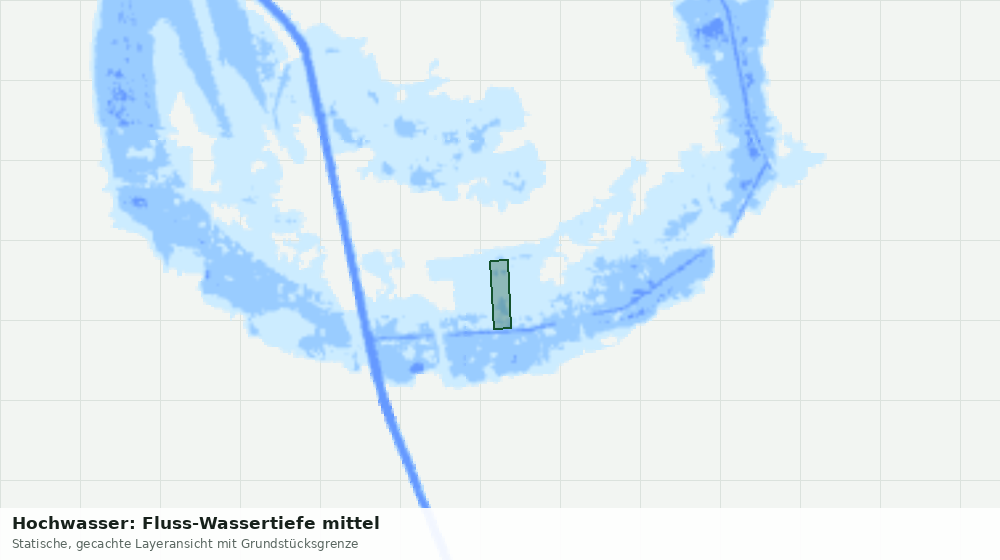 Statische Kartenansicht: Hochwasser: Fluss-Wassertiefe mittel