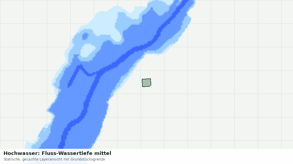Statische Kartenansicht: Hochwasser: Fluss-Wassertiefe mittel