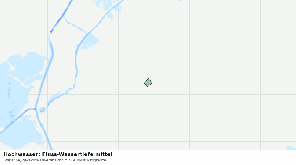 Statische Kartenansicht: Hochwasser: Fluss-Wassertiefe mittel