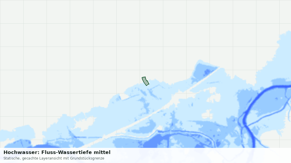 Statische Kartenansicht: Hochwasser: Fluss-Wassertiefe mittel