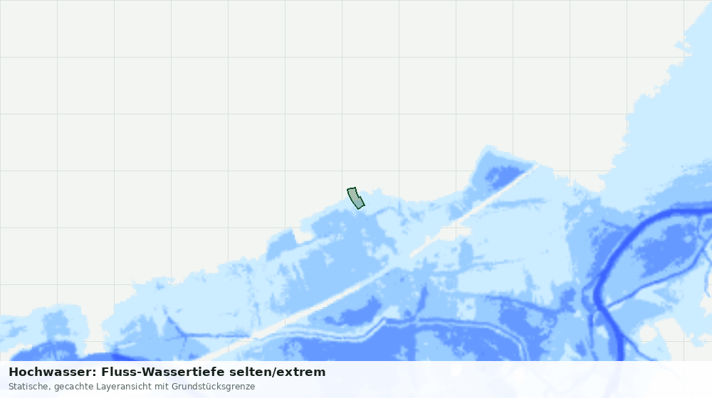 Statische Kartenansicht: Hochwasser: Fluss-Wassertiefe selten/extrem