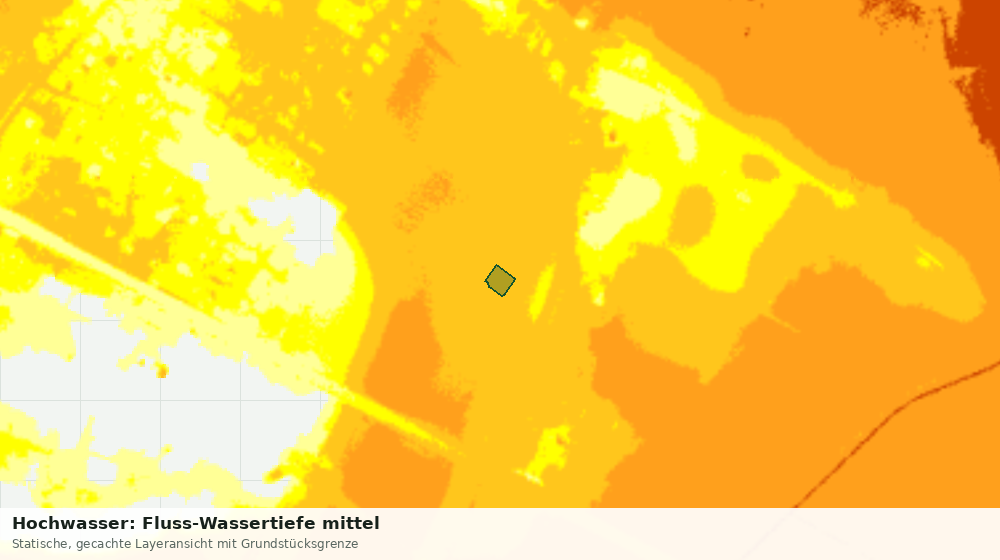 Statische Kartenansicht: Hochwasser: Fluss-Wassertiefe mittel