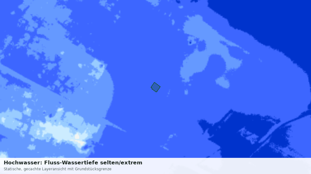 Statische Kartenansicht: Hochwasser: Fluss-Wassertiefe selten/extrem