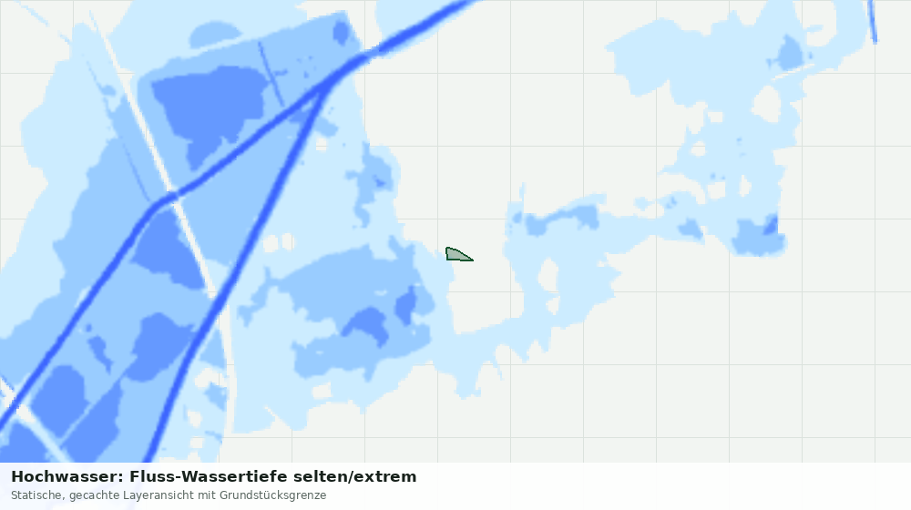 Statische Kartenansicht: Hochwasser: Fluss-Wassertiefe selten/extrem
