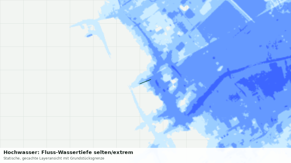 Statische Kartenansicht: Hochwasser: Fluss-Wassertiefe selten/extrem