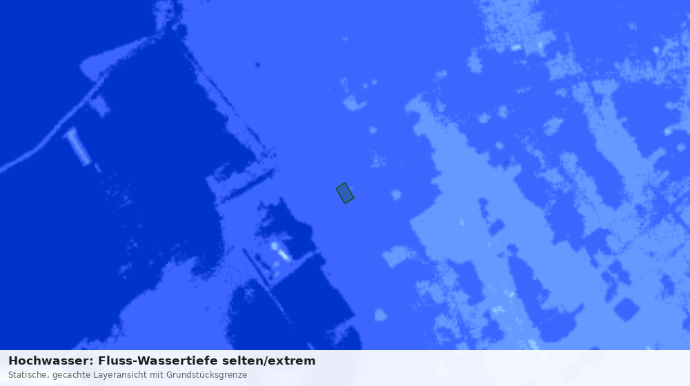 Statische Kartenansicht: Hochwasser: Fluss-Wassertiefe selten/extrem