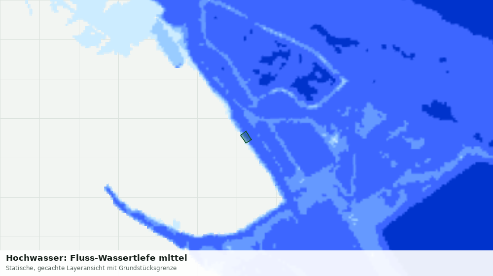 Statische Kartenansicht: Hochwasser: Fluss-Wassertiefe mittel