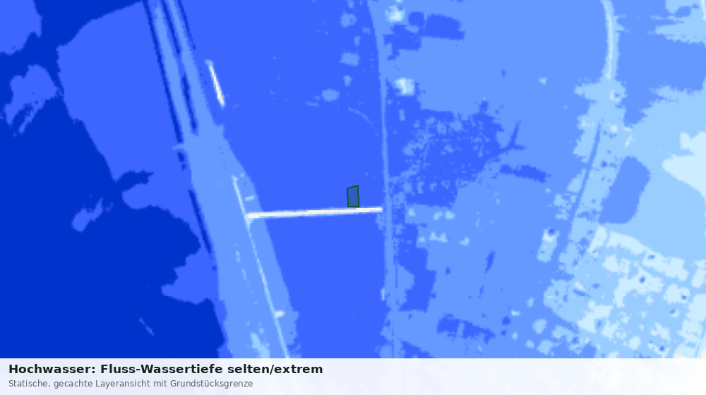 Statische Kartenansicht: Hochwasser: Fluss-Wassertiefe selten/extrem