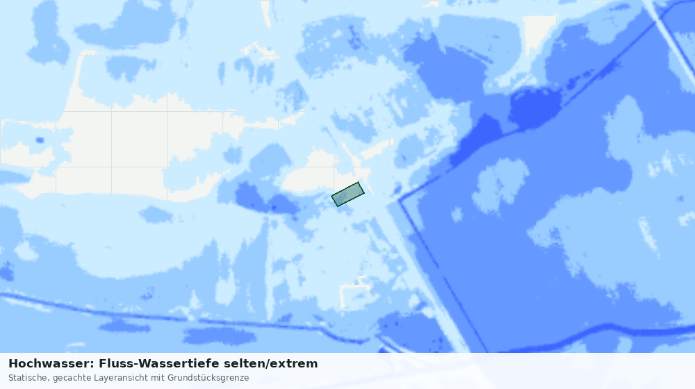Statische Kartenansicht: Hochwasser: Fluss-Wassertiefe selten/extrem