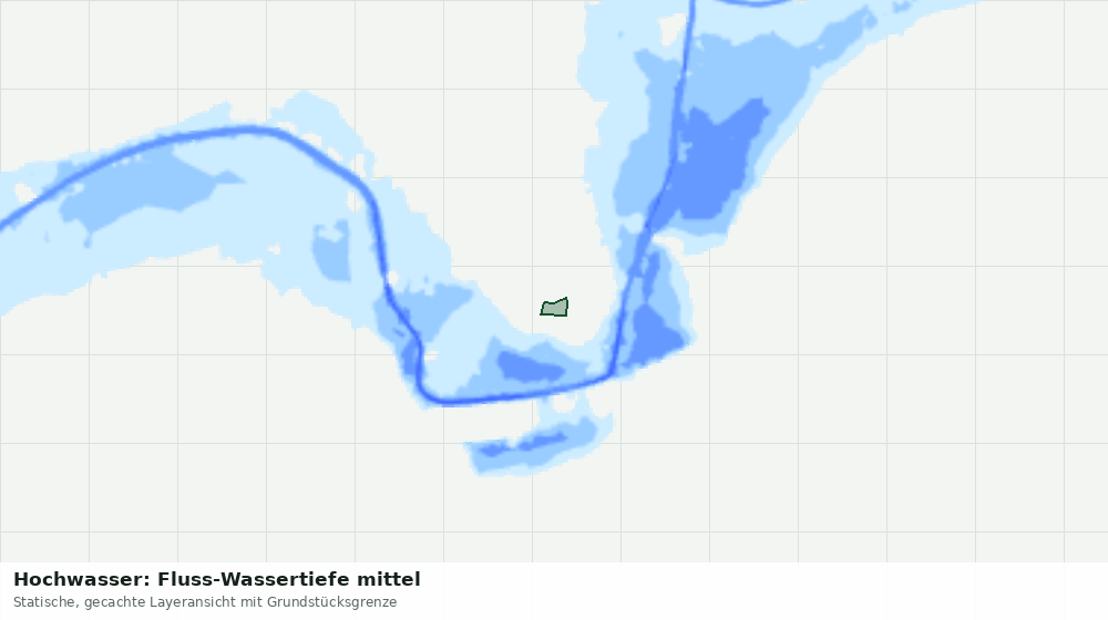 Statische Kartenansicht: Hochwasser: Fluss-Wassertiefe mittel