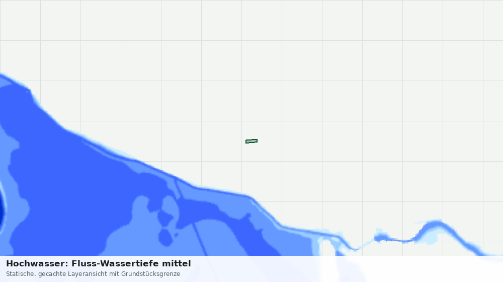 Statische Kartenansicht: Hochwasser: Fluss-Wassertiefe mittel