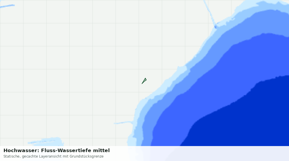 Statische Kartenansicht: Hochwasser: Fluss-Wassertiefe mittel