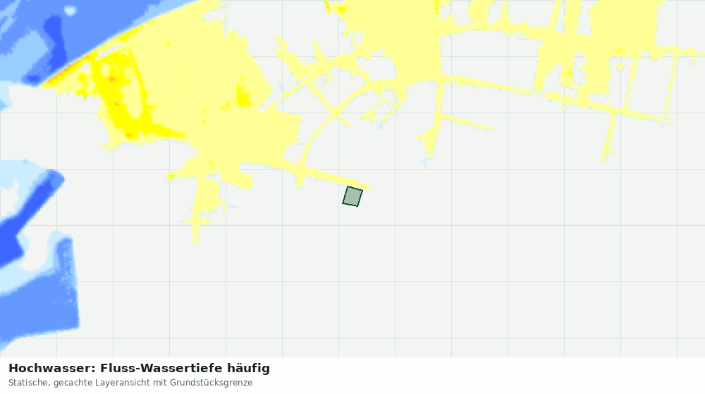 Statische Kartenansicht: Hochwasser: Fluss-Wassertiefe häufig