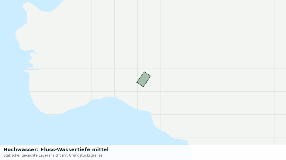 Statische Kartenansicht: Hochwasser: Fluss-Wassertiefe mittel