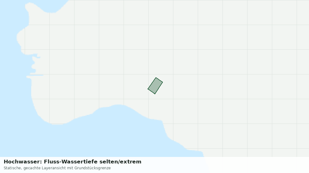 Statische Kartenansicht: Hochwasser: Fluss-Wassertiefe selten/extrem
