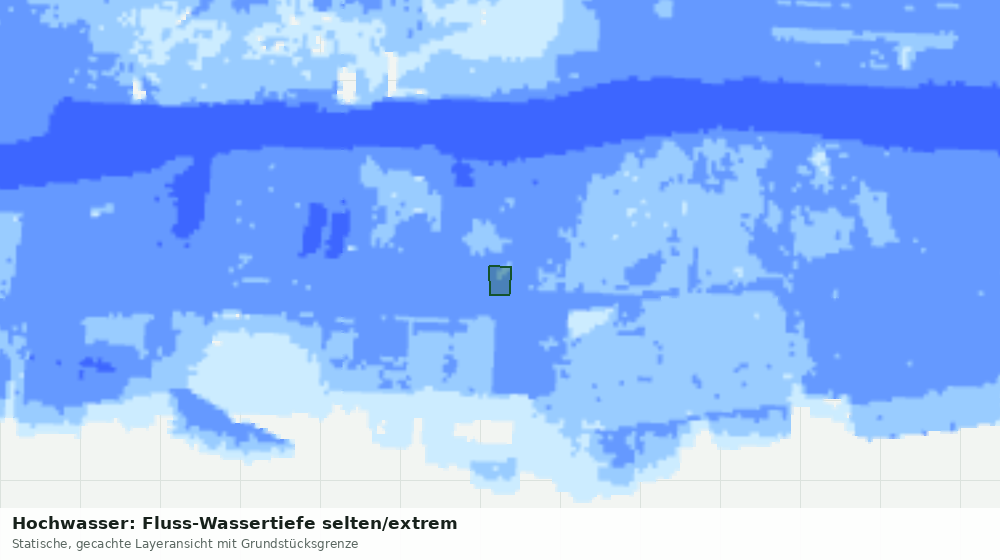 Statische Kartenansicht: Hochwasser: Fluss-Wassertiefe selten/extrem