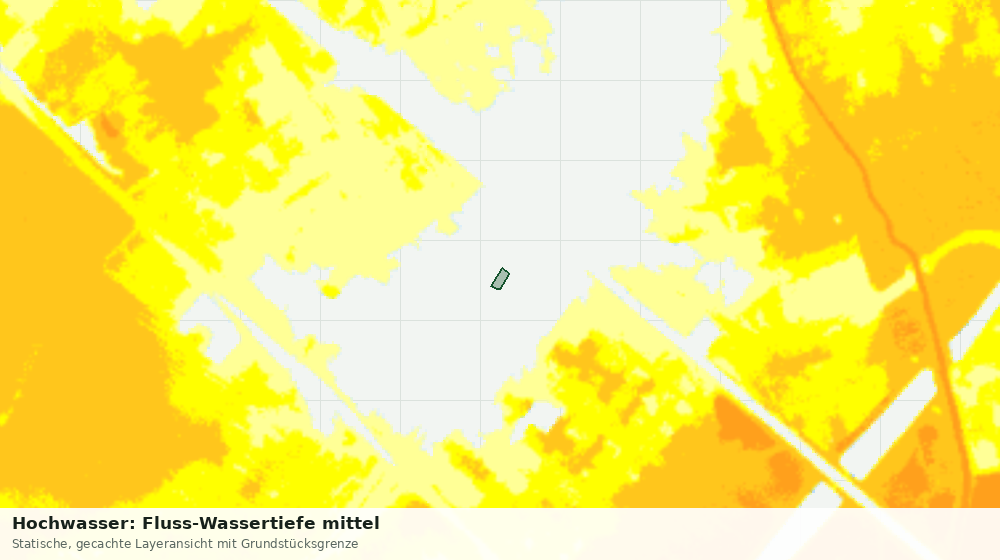 Statische Kartenansicht: Hochwasser: Fluss-Wassertiefe mittel