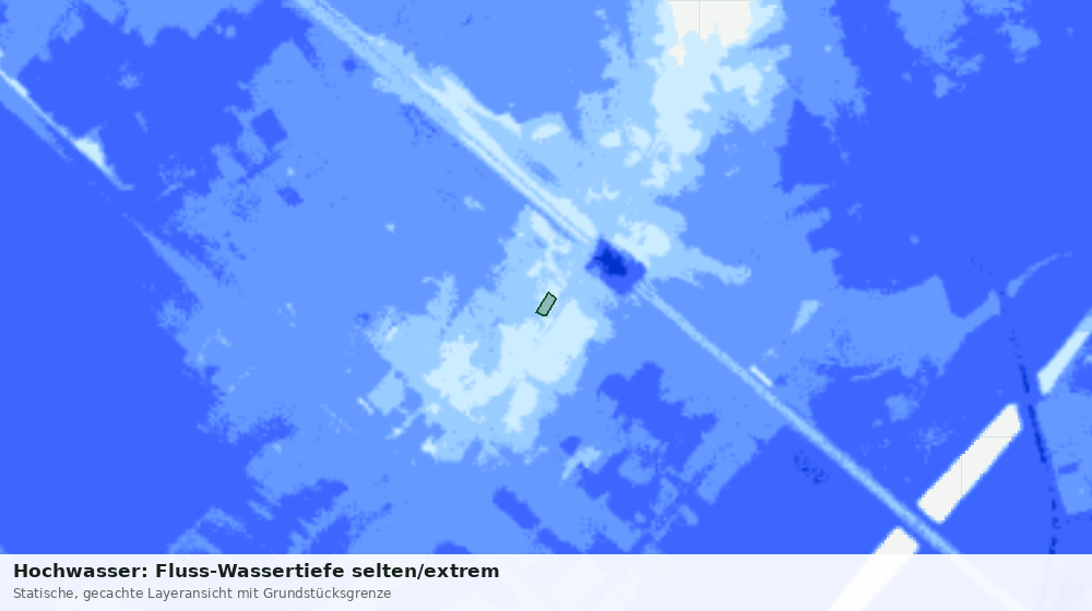 Statische Kartenansicht: Hochwasser: Fluss-Wassertiefe selten/extrem