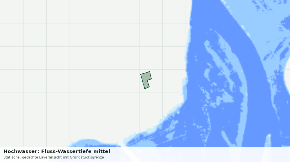 Statische Kartenansicht: Hochwasser: Fluss-Wassertiefe mittel