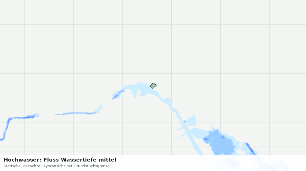 Statische Kartenansicht: Hochwasser: Fluss-Wassertiefe mittel
