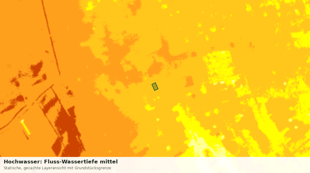 Statische Kartenansicht: Hochwasser: Fluss-Wassertiefe mittel