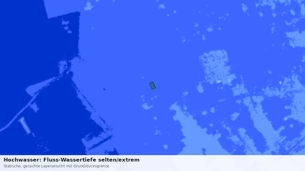 Statische Kartenansicht: Hochwasser: Fluss-Wassertiefe selten/extrem