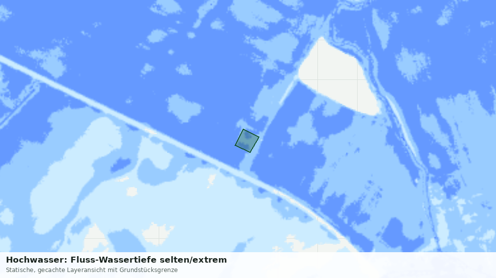 Statische Kartenansicht: Hochwasser: Fluss-Wassertiefe selten/extrem