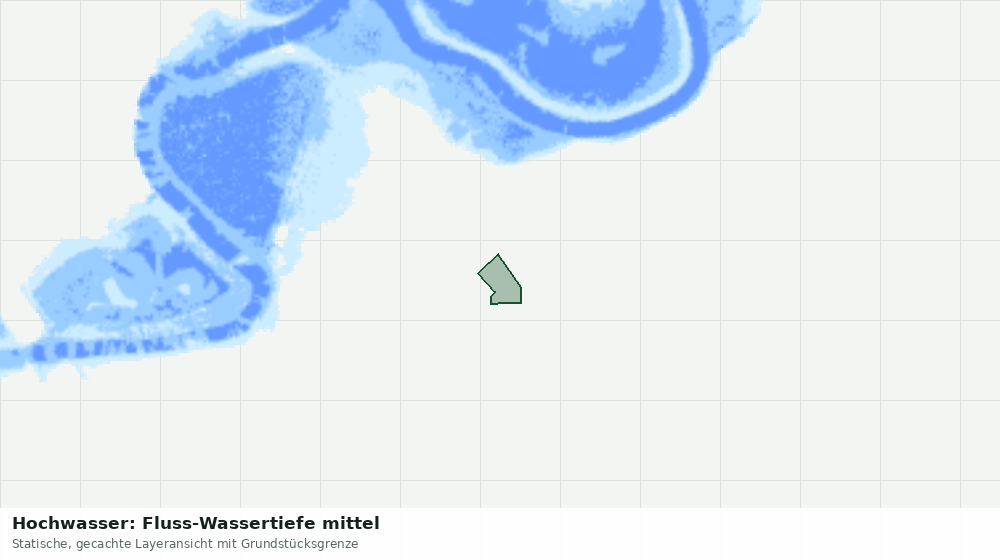Statische Kartenansicht: Hochwasser: Fluss-Wassertiefe mittel