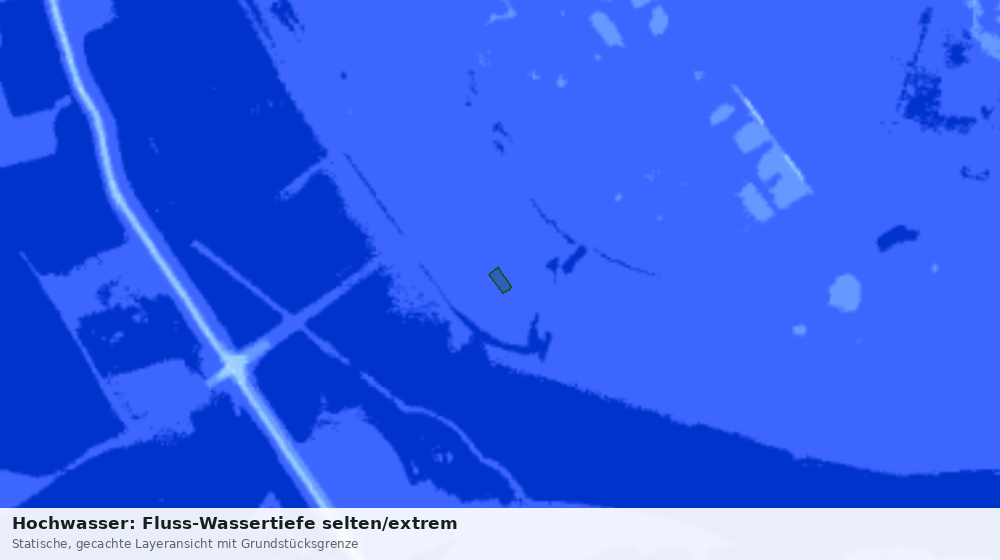 Statische Kartenansicht: Hochwasser: Fluss-Wassertiefe selten/extrem